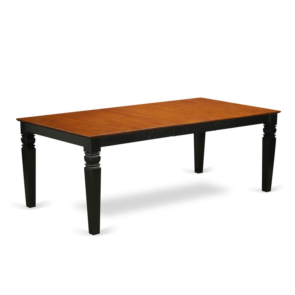 9  PC  Kitchen  Table  set  with  a  Dining  Table  and  8  Dining  Chairs  in  Black  and  Cherry