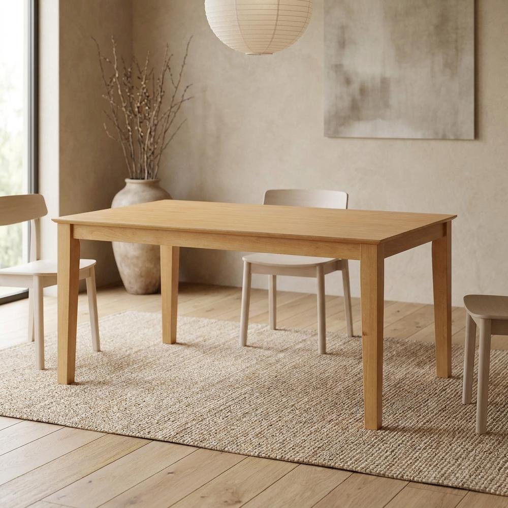 Elegant 60-Inch Solid Wood Dining Table – Farmhouse Kitchen Table
