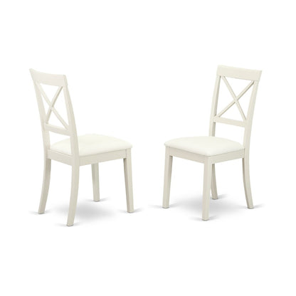 7-Piece Modern Dining Set, Linen White