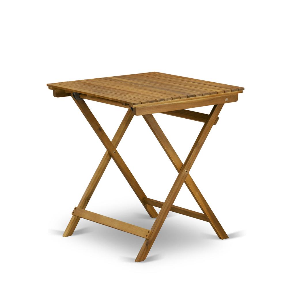 BSETQNA Selma Square Wooden Outdoor Table Made of Acacia Wood in Natural Oil finish