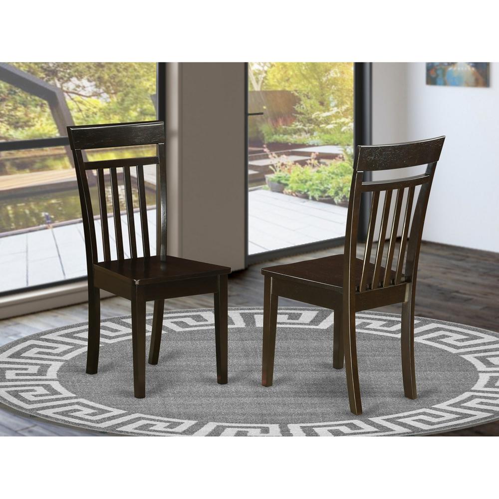 Capri  slat  back    kitche  dining  Chair  with  wood  Seat,  Set  of  2