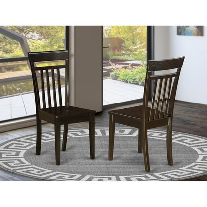 Capri  slat  back    kitche  dining  Chair  with  wood  Seat,  Set  of  2