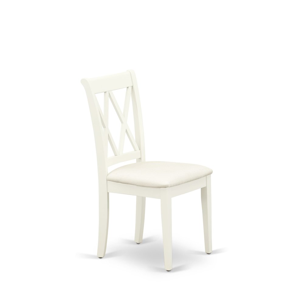 7-Piece Dining Table Set, Linen White