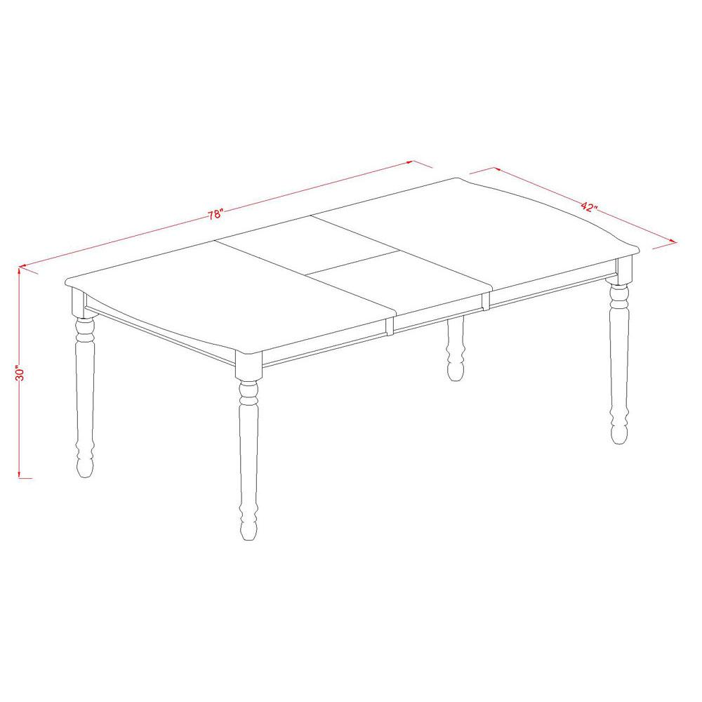 Dover  Dining  Room  table  with  18"  Butterfly  Leaf    -Buttermilk  and  Cherry  Finish.