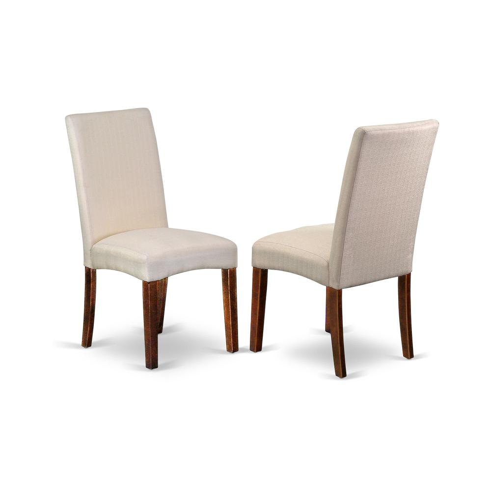 East West Furniture - ESDR3-MAH-01 - 3-Pc Dining Room Set - 2 Dining Room Chairs and 1 Kitchen Dining Table (Mahogany Finish)