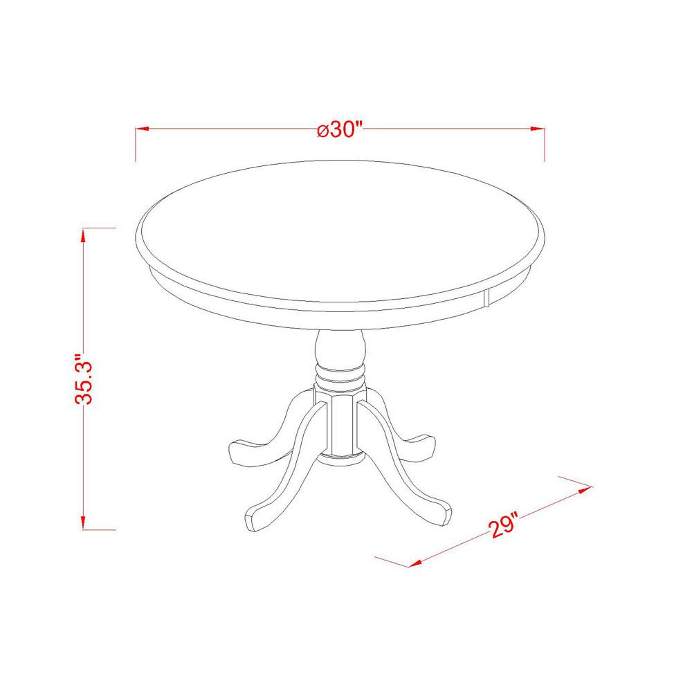 East West Furniture - EDDV3-OAK-16 - 3-Pc Dining Table Set with 2 Upholstered Dining Chairs and 1 Kitchen Table (Oak Finish)