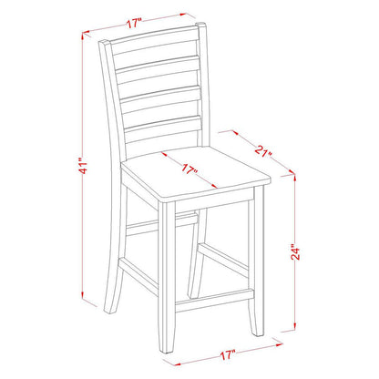 Fairwinds  Stool    Wood  Seat  with  lader  back,  Set  of  2