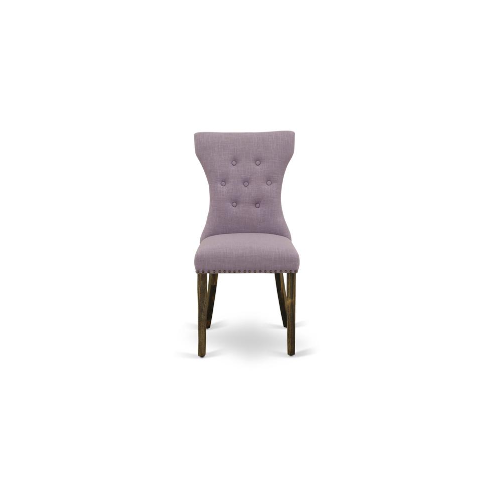 9-pieces dining table set with Chair’s Legs and Dahlia Linen Fabric