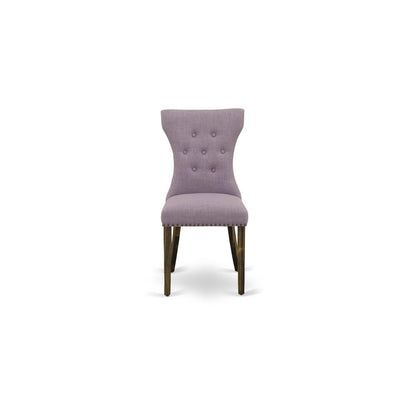 9-pieces dining table set with Chair’s Legs and Dahlia Linen Fabric
