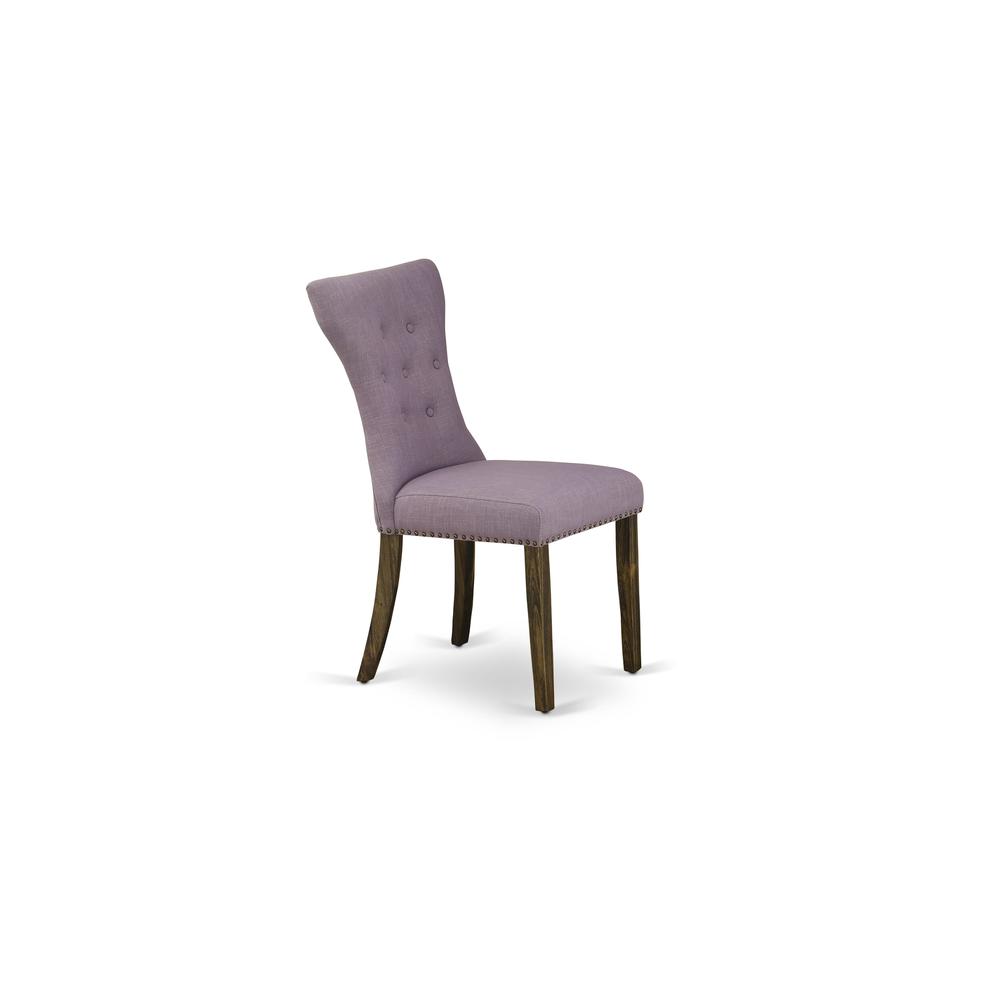 9-pieces dining table set with Chair’s Legs and Dahlia Linen Fabric
