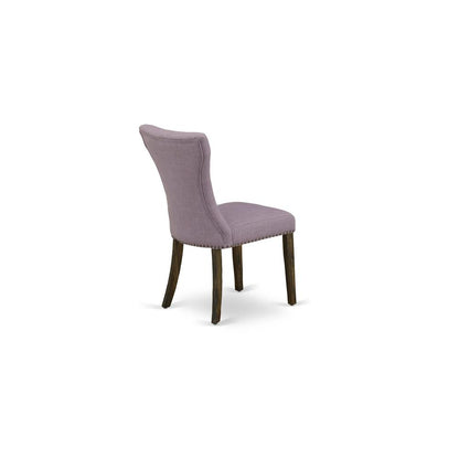 9-pieces dining table set with Chair’s Legs and Dahlia Linen Fabric