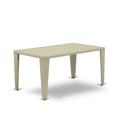Wicker Patio Set Natural Linen, GUOS5-03A