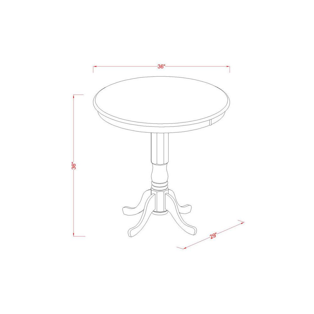 JAVN3-MAH-C 3 Pc Dining counter height set - Dining Table and 2 counter height Chairs.