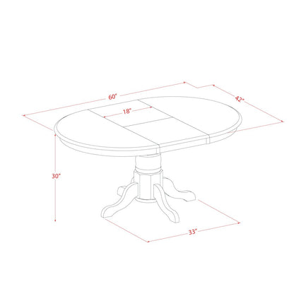 5  PC  Kitchen  Table  set-Dining  Table  with  4  Wooden  Kitchen  Chairs