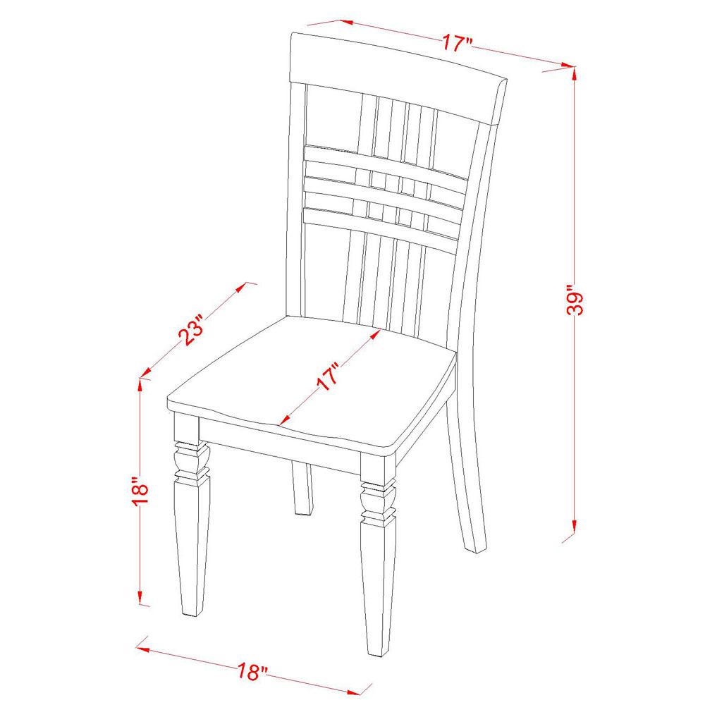 Dining Room Set Black & Cherry, MZLG5-BCH-W