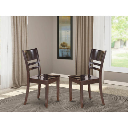 Lynfield  Dining  Chair  with  Wood  Seat  in  Cappuccino  Finish,  Set  of  2