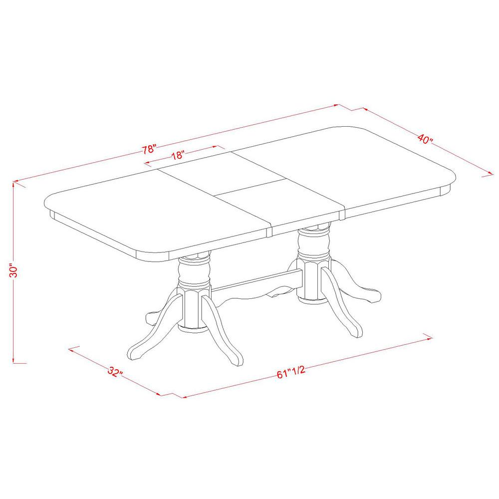 NAPL9-WHI-C 9 Pc dinette set for 8- Kitchen dinette Table and 8 Dining Chairs