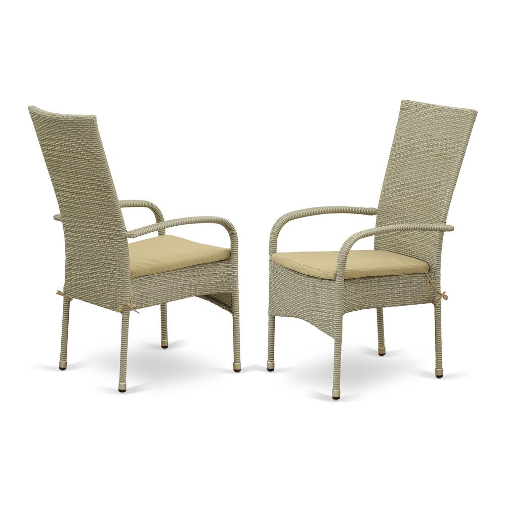 Wicker Patio Set Natural Linen, GUOS5-03A