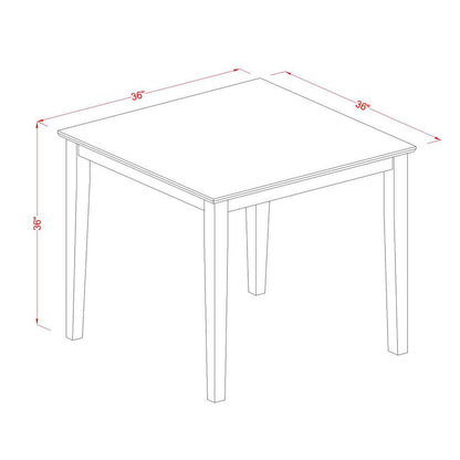 36"-Square  Counter  Height  Pub  Set  table  in  Dark  Brown  finish