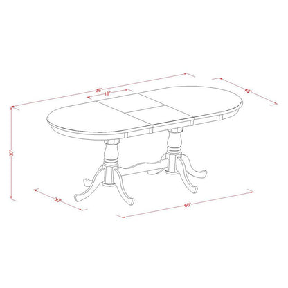 Plainville    Table  with  18"  butterfly  Leaf  -Black  &  Cherry.