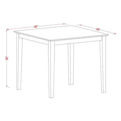Vernon  Pub,  Counter  Height  Square  Table  -  Buttermilk  &  Cherry  Finish.