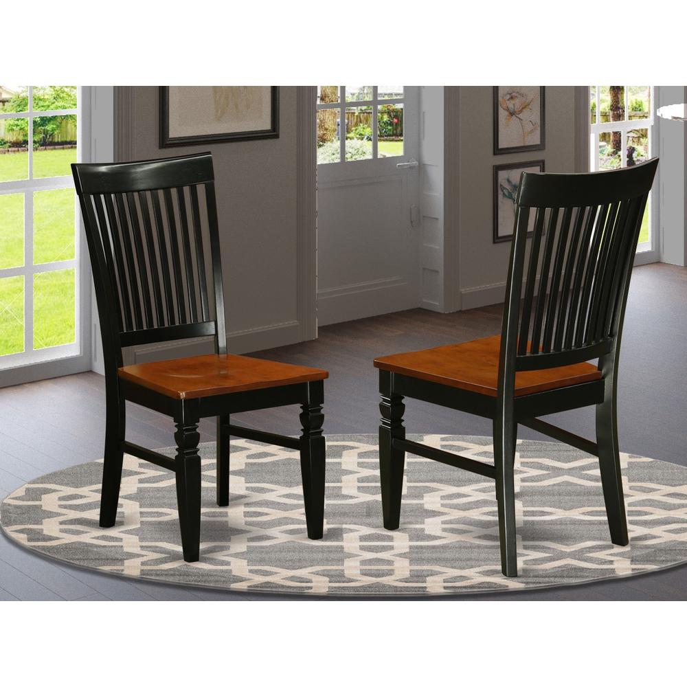 Dining Chair Black & Cherry, WEC-BCH-W