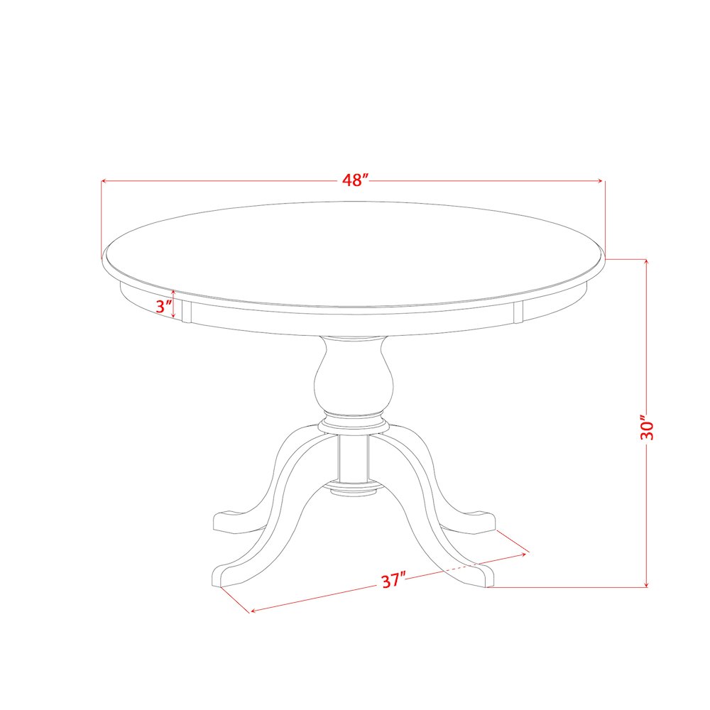 7-Piece Dining A Dining Table And 6 Light Beige Linen Fabric Parsons Chairs