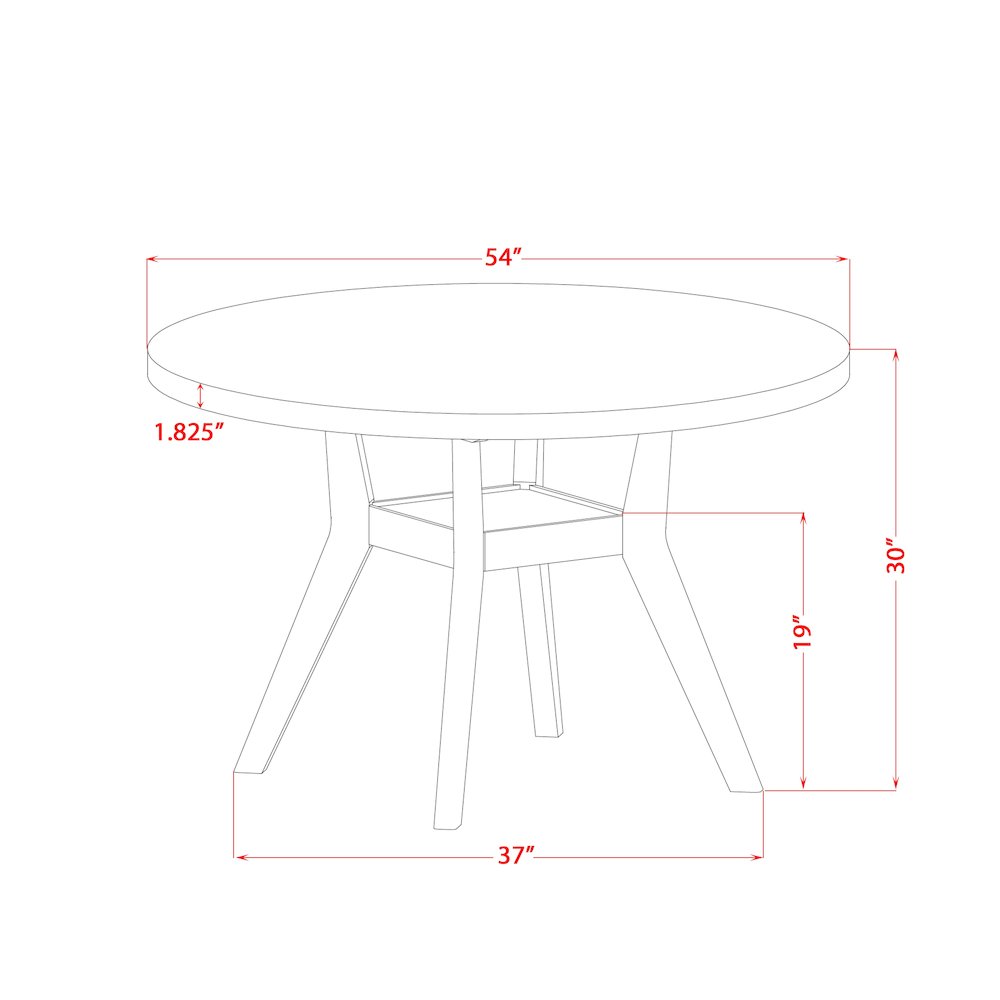 7-Piece Kitchen Table Set In Light Beige Color