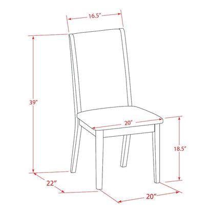7-Piece Dining Room Set A Modern Table, 6 Grey Linen Fabric Dining Chairs