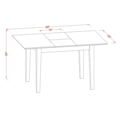 Dining Room Set Mahogany, PSIP5-MAH-W
