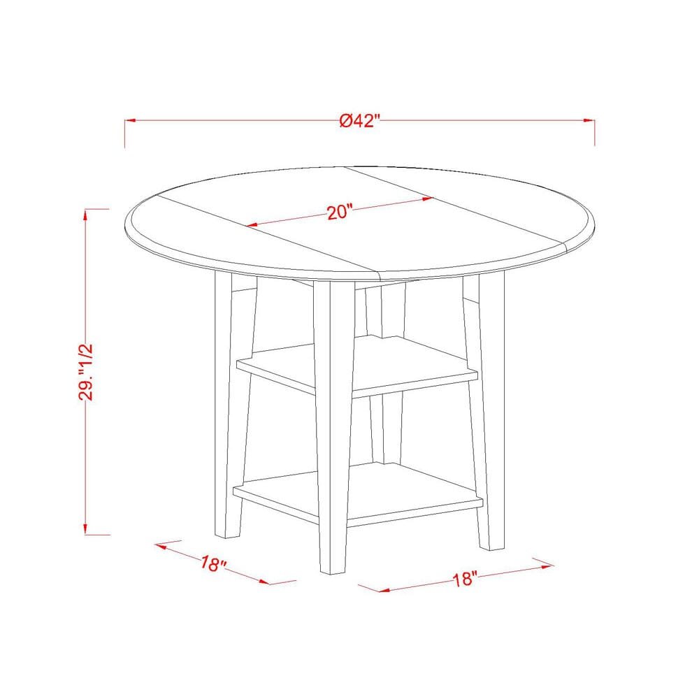Dining Room Set Linen White, SUEN3-LWH-57