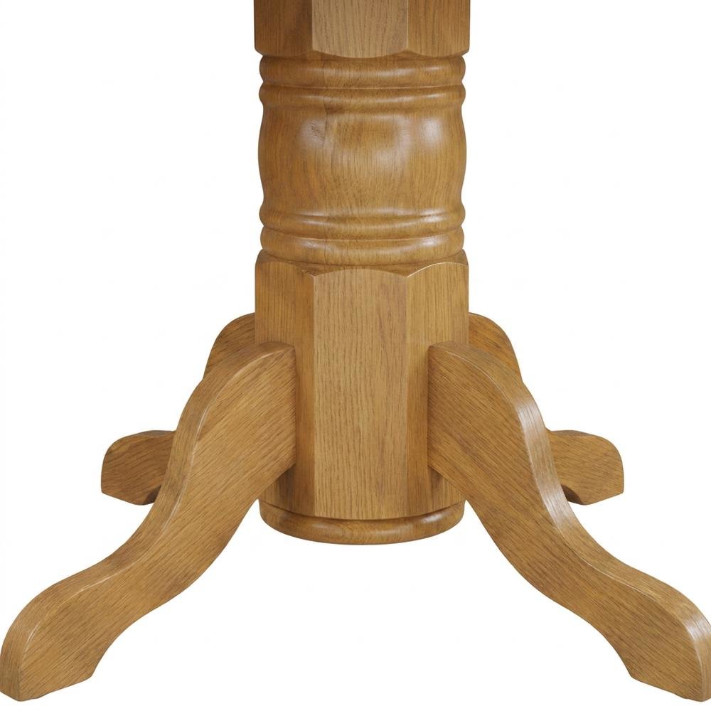 Solid Wood Dining Table & Microfiber Chairs 5-Piece, Butterfly Leaf, Oak