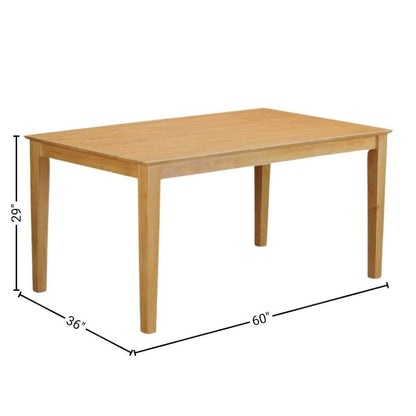 Solid Wood Dining Table Set for 6, Kitchen Table and Chairs in Oak