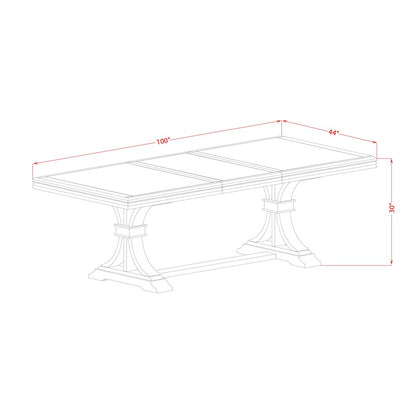 5 Pieces Dining Table Set Contains a Rectangle Table and 4 Chairs