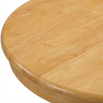 Oak Black Round Pedestal Dining Table, Seats 4 Compact