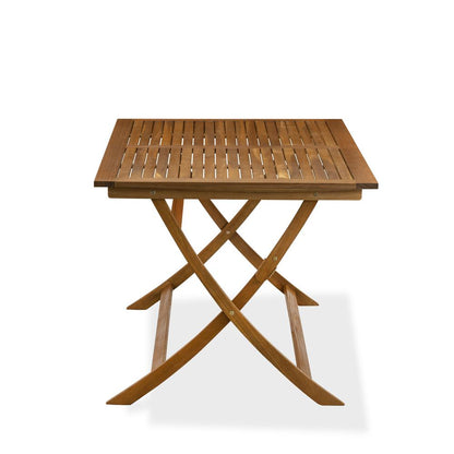 7 Piece Outdoor Patio Dining Sets Consist of a Rectangle Acacia Table