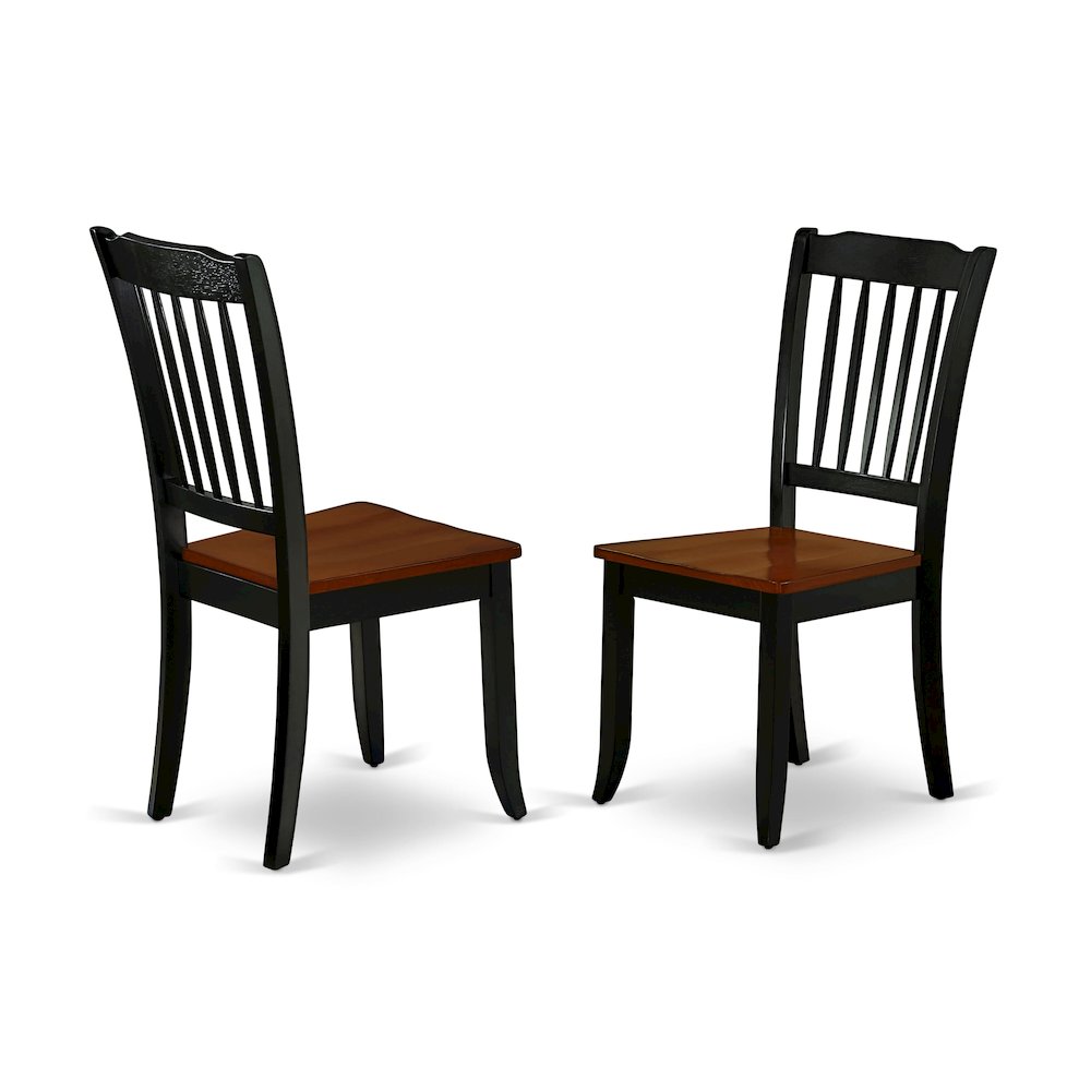 5-Piece Dining Room Table Set, Black & Cherry
