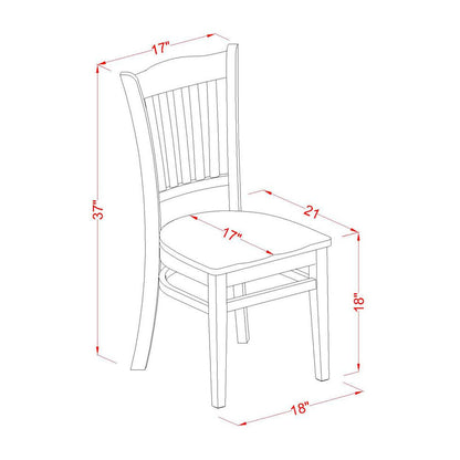 Groton  Dining  Chair  With  Wood  Seat  In  Black  Finish,  Set  of  2