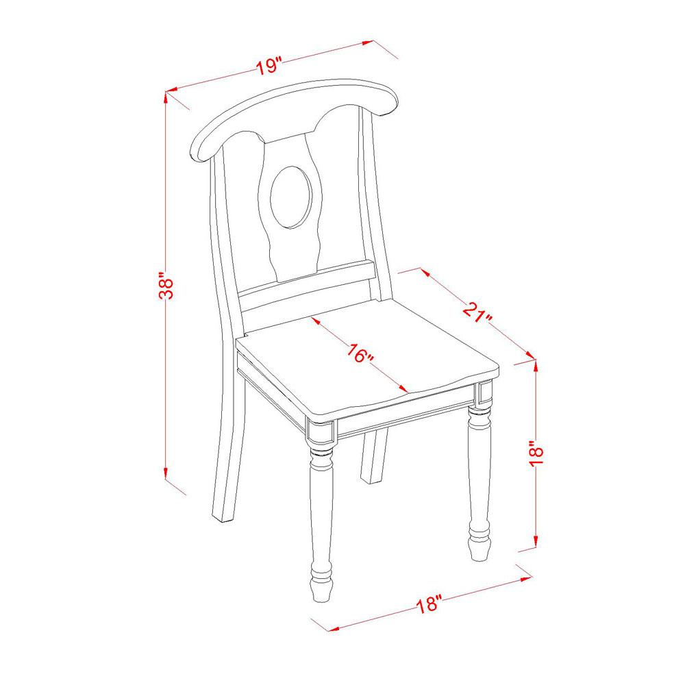 Napoleon  styled  chair  with  Wood  seat,  Set  of  2