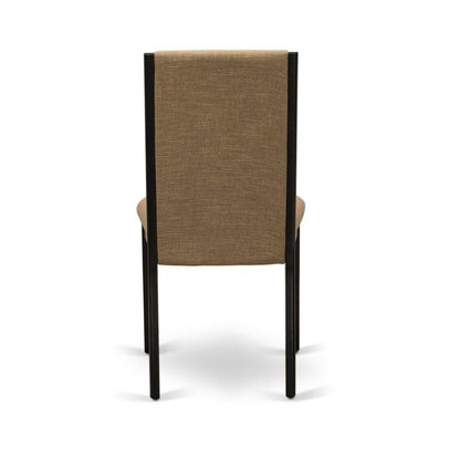9-piece dinette set with Chair’s Legs and Light Sable Linen Fabric
