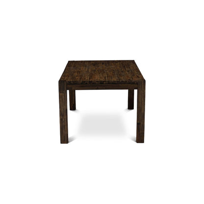 5 Piece Dining Room Set Contains a Rectangle Rustic Wood Table