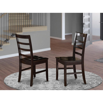 Parfait  Stool    Wood  Seat  with  Lader  Back,  Set  of  2