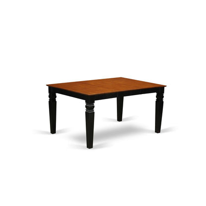 5  Pc  Dinette  set  with  a  Dinning  Table  and  4  Leather  Dining  Chairs  in  Black