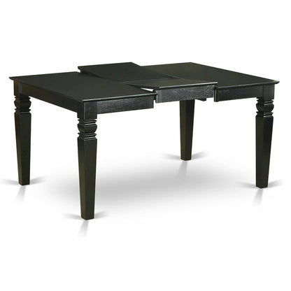 WENI5-BLK-C 5 Pc Dinette Table set - Kitchen dinette Table and 4 Dining Chairs
