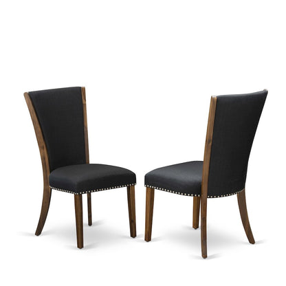 5 Piece Dining Table Set Contains 54" Round Kitchen Table In Black Color