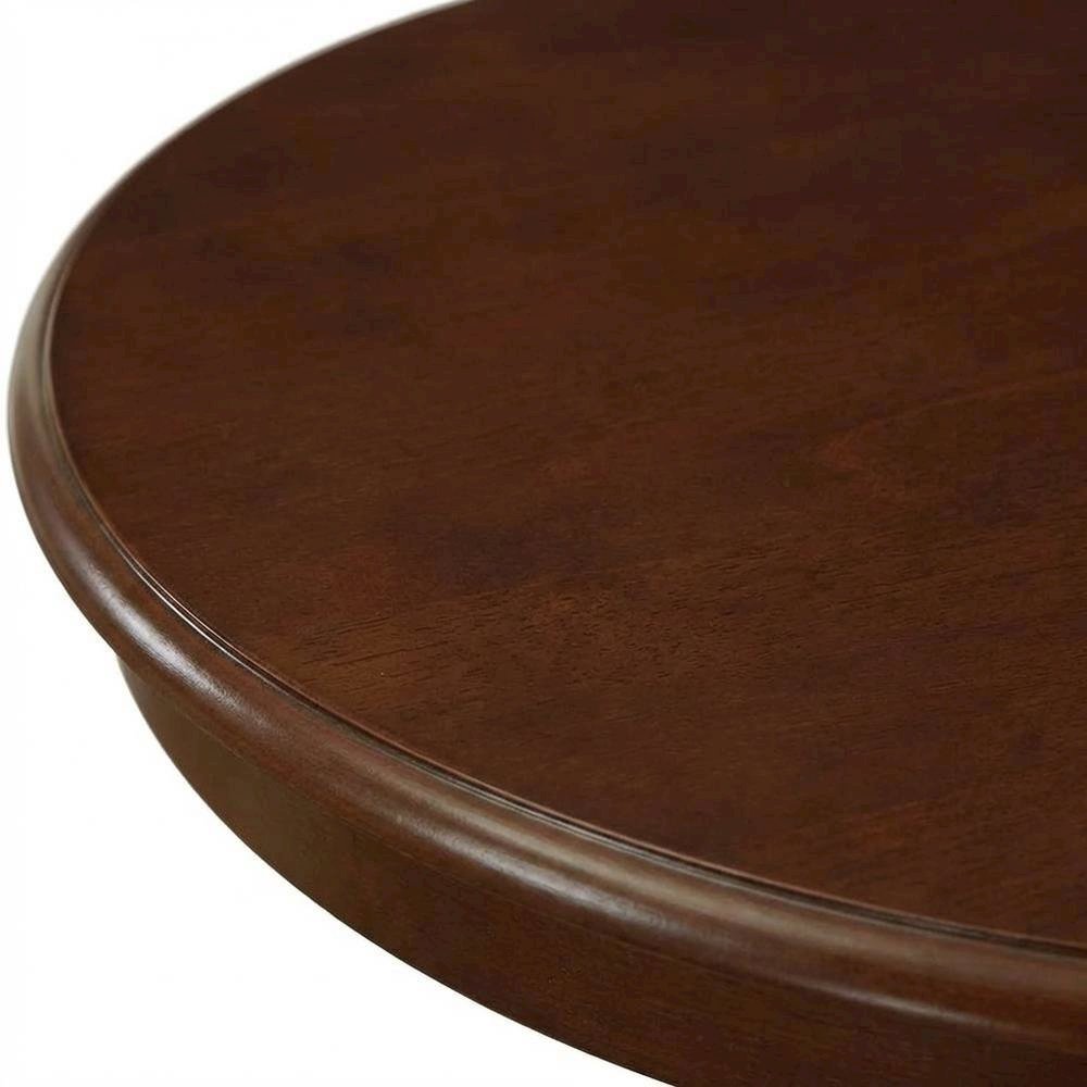 Mahogany Black Round Pedestal Dining Table, Seats 4