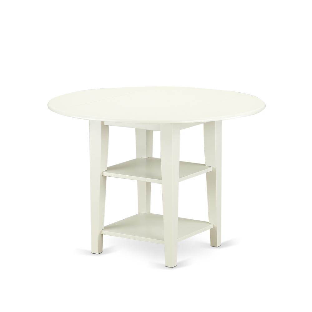 Dining Room Set Linen White, SUGR5-LWH-W