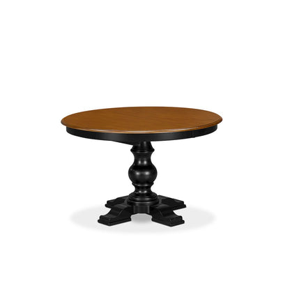 7-Piece Dining Room Set, Black & Cherry