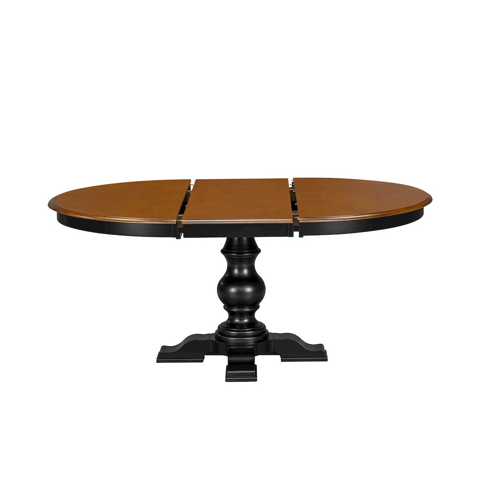 7-Piece Dining Room Set, Black & Cherry