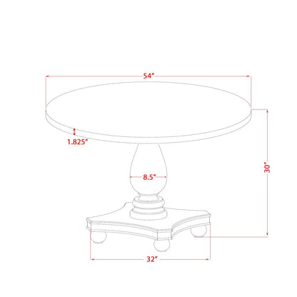 5 Piece Dinette Set Consists Of 54" Round Dining Table In Light Tan Color
